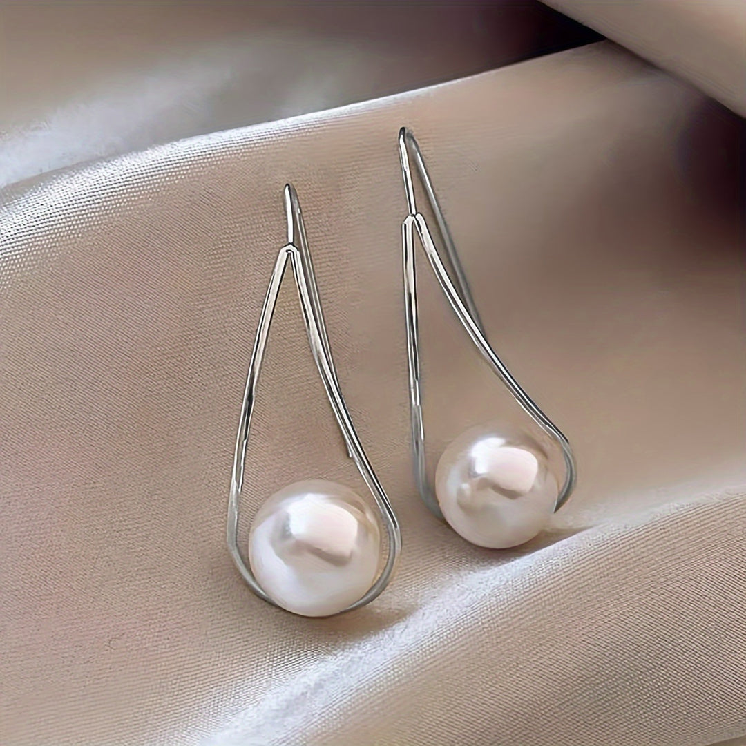 Simple & Light Imitation Pearl Earrings