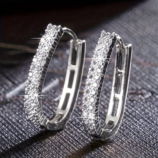 Delicate Circular Zirconia Fashion Earrings