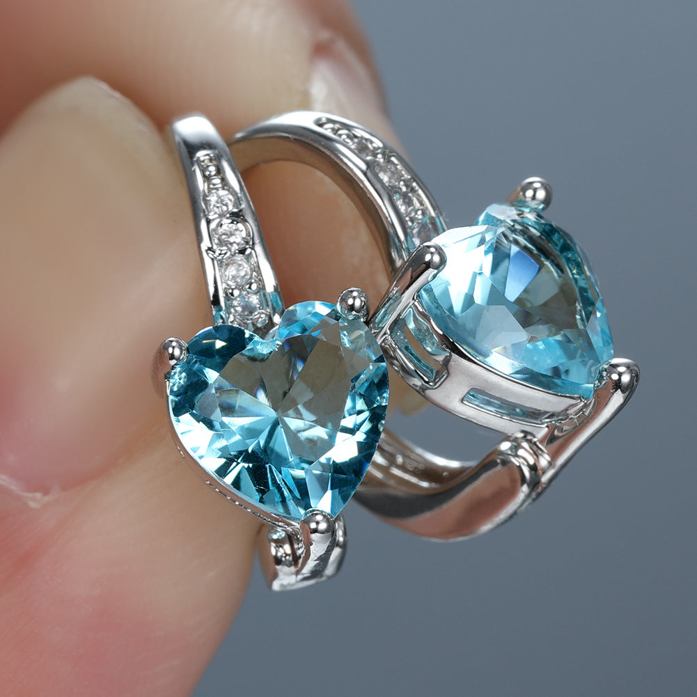 Boho Style Heart-Shaped Hoop Earrings
