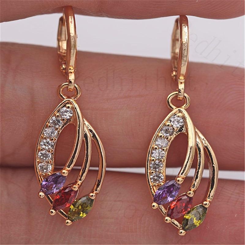 Elegant Zirconia Drop Earrings