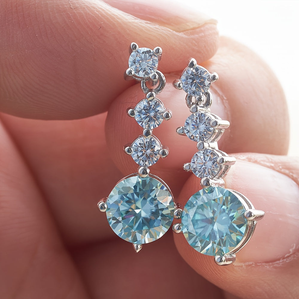 Luxurious Silver Dangle Earrings
