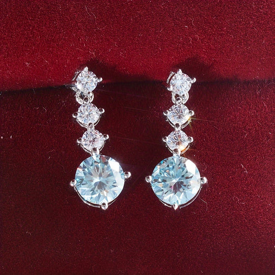 Luxurious Silver Dangle Earrings