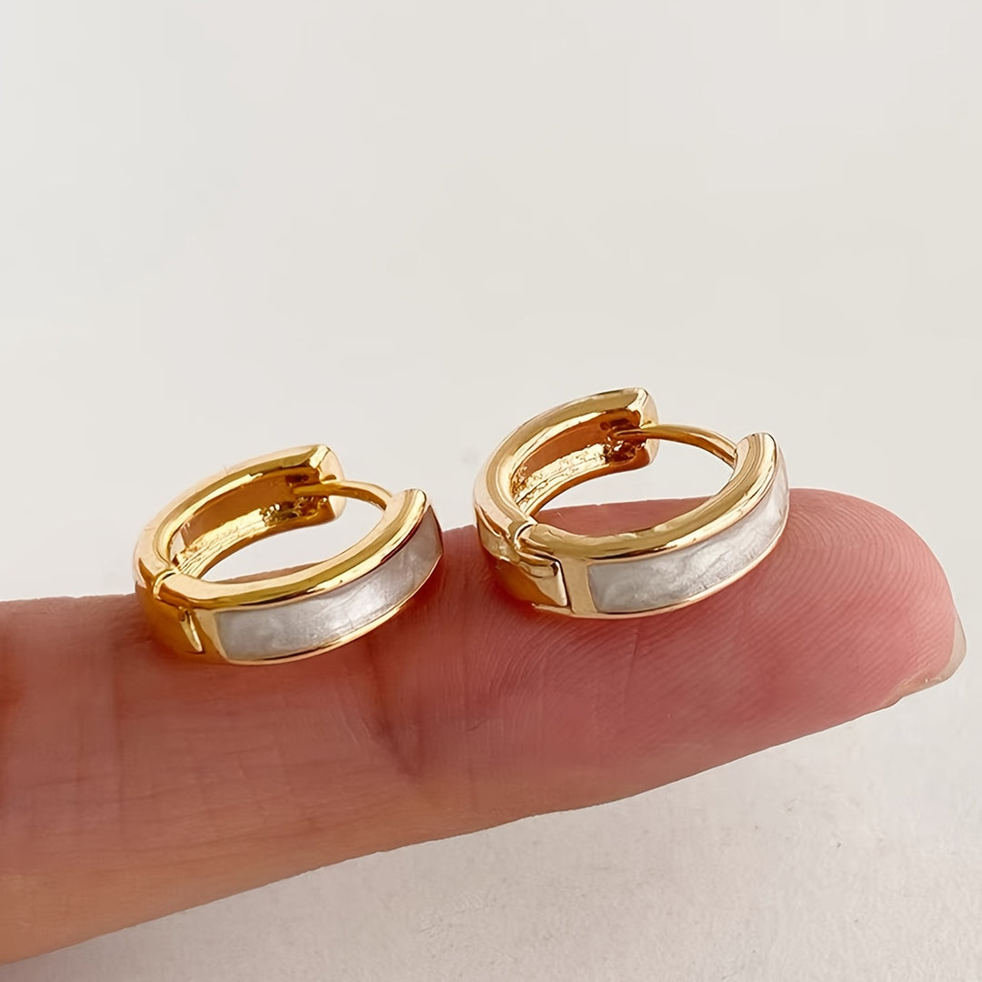 Elegant Minimalist Copper Hoop Earrings
