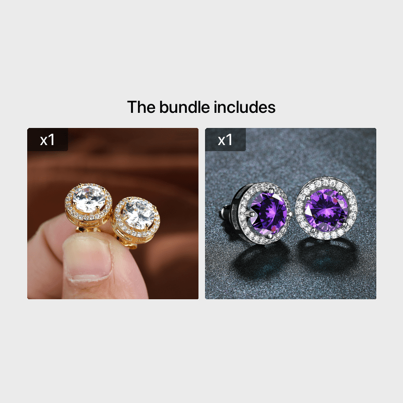 Elegant Round Cubic Zirconia Earrings