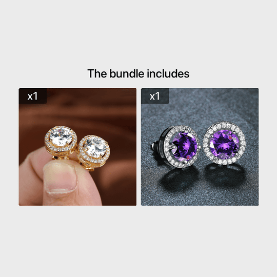 Elegant Round Cubic Zirconia Earrings