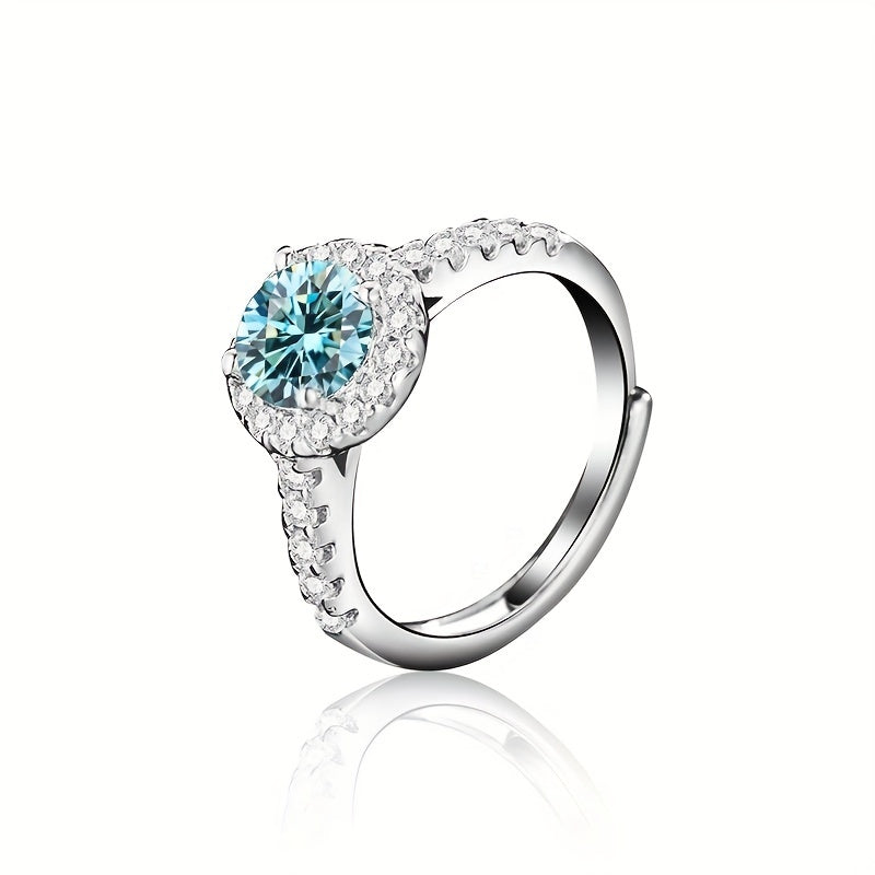 Silver Moissanite Ring