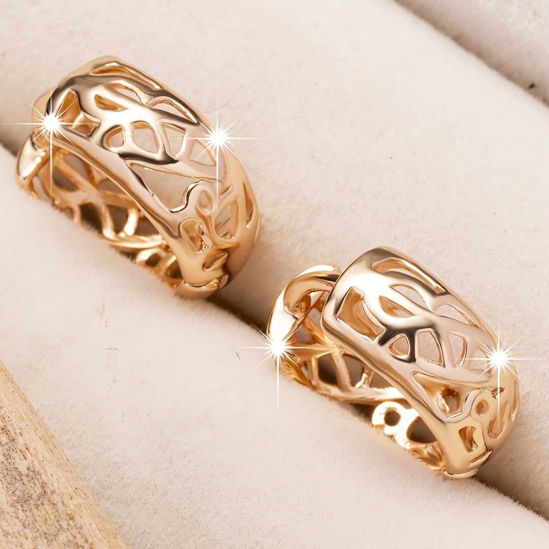 Elegant Cut-Out Hoop Earrings