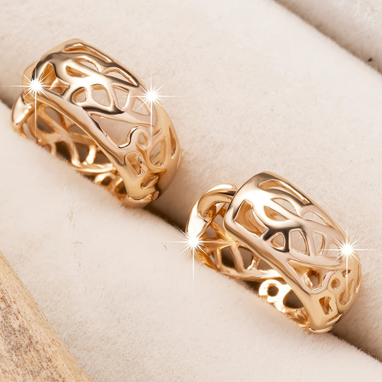 Elegant Cut-Out Hoop Earrings