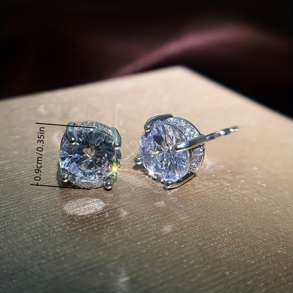 Elegant Silver Stud Earrings