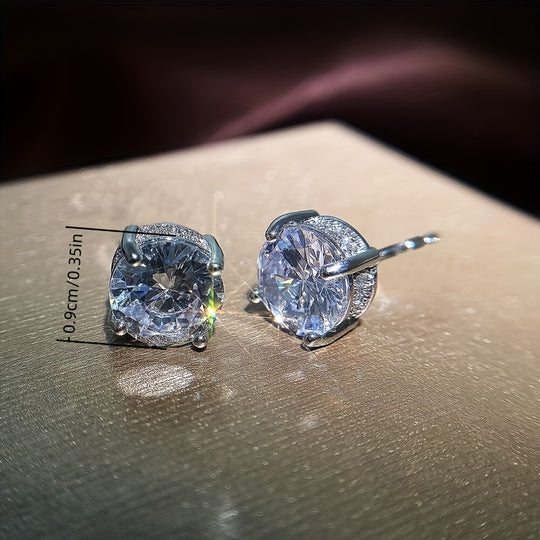 Elegant Silver Stud Earrings