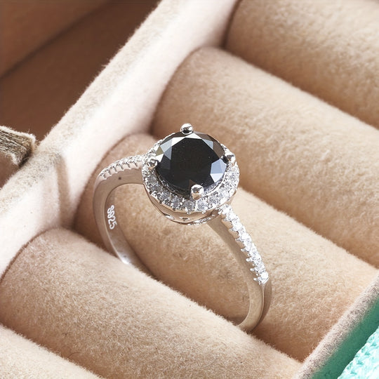 Silver Moissanite Ring