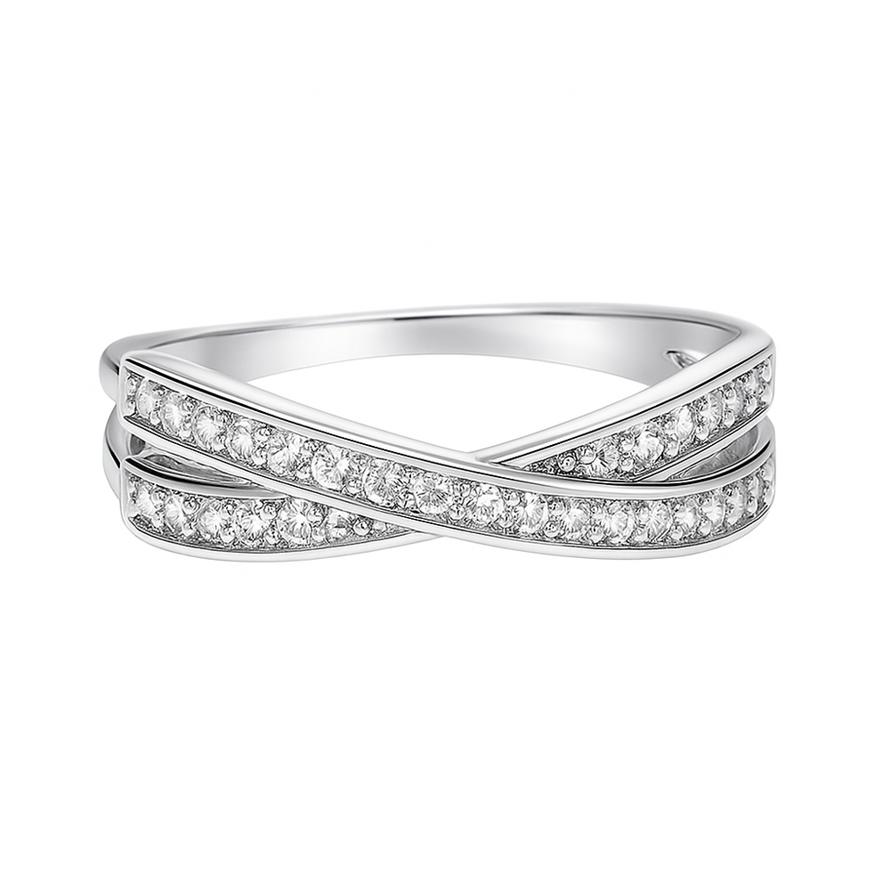 Minimalist Trendy X Shape Promise Ring