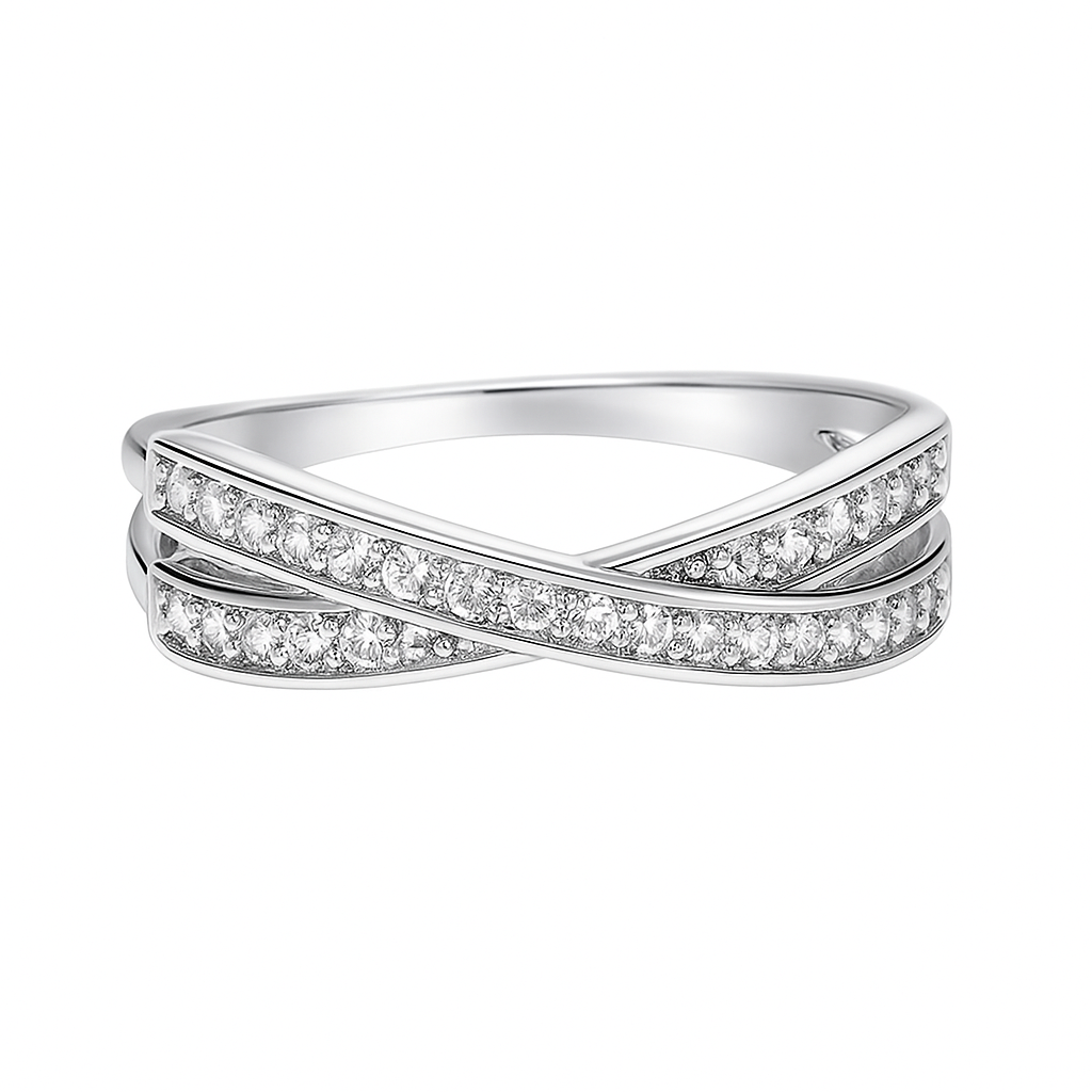 Minimalist Trendy X Shape Promise Ring