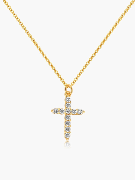 Ariadne Zirconia Cross Pendant Necklace